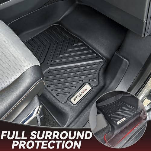 YITAMOTOR Floor Mats Fit for 2016-2020 Kia Optima & 2015-2019 Hyundai Sonata, TPE All Weather Fit Custom Floor Liners for Optima/Sonata Accessories, 1st & 2nd Row Mat Protection Car Mats Set, Black - style: 16-20 Optima & 15-19 Sonata 1st & 2nd Row