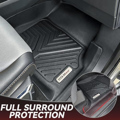 YITAMOTOR Floor Mats Fit for 2016-2020 Kia Optima & 2015-2019 Hyundai Sonata, TPE All Weather Fit Custom Floor Liners for Optima/Sonata Accessories, 1st & 2nd Row Mat Protection Car Mats Set, Black - style: 16-20 Optima & 15-19 Sonata 1st & 2nd Row