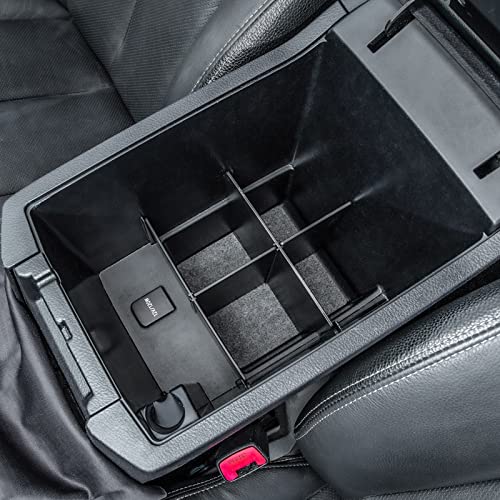 JDMCAR Compatible with Toyota 4Runner Accessories 2010-2024 Center Console Organizer,Insert ABS Black Materials Compartment Divider - color: Matte Black