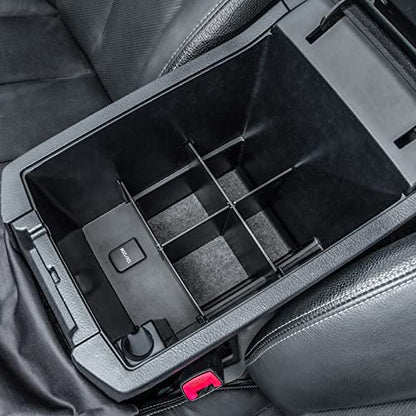 JDMCAR Compatible with Toyota 4Runner Accessories 2010-2024 Center Console Organizer,Insert ABS Black Materials Compartment Divider - color: Matte Black