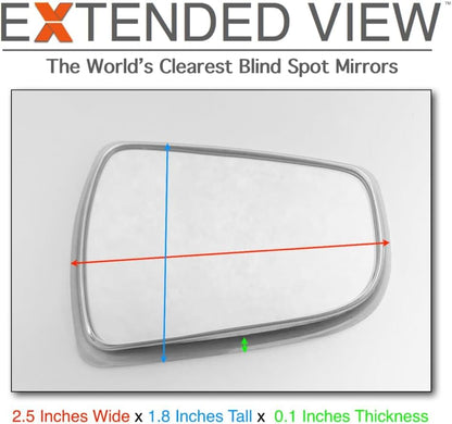 Blind Spot Mirrors- Compatible with Tesla Model 3 Extended View (Model X) - 2 Piece Set (Left & Right) - size: Model X