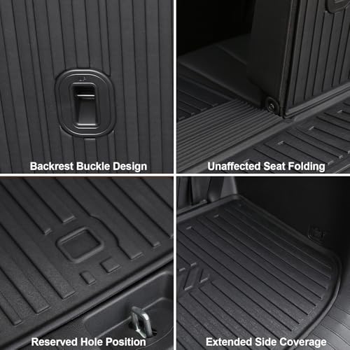 GALVAGNIATE Floor Mats for Hyundai Palisade 2020-2025, All Weather Floor Mats Trunk Cargo Liner with Backrest Protectors Accessories, Full Coverage Set (Fit 7/8 Sests) - size: For Hyundai Palisade | 2020-2025