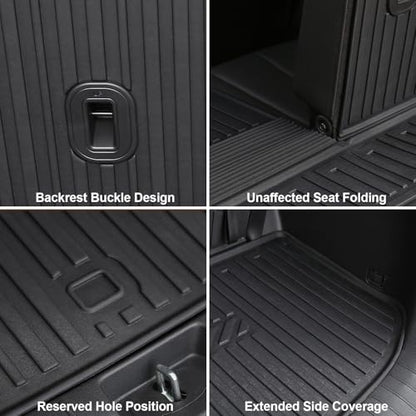 GALVAGNIATE Floor Mats for Hyundai Palisade 2020-2025, All Weather Floor Mats Trunk Cargo Liner with Backrest Protectors Accessories, Full Coverage Set (Fit 7/8 Sests) - size: For Hyundai Palisade | 2020-2025