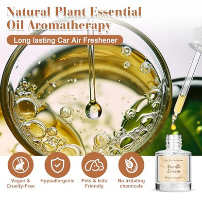6 Pack Car Air Freshener - Mothers Day Gift for Her, Hanging Air Freshener Essential Oil Diffuser, Romantic Car Scents Cute Auto Decor Birthday Gifts for Women/Men