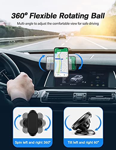 Magnetic Phone Holder for Car[2 Pack],Phone Holders for Your car [Upgrade Magnet] -360 Rotation,Car Magnet Phone Mount Compatible with All Cell Phone - color: Black