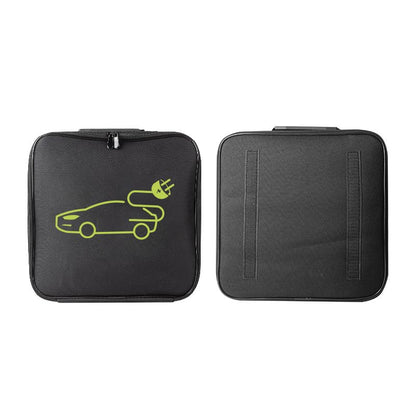 black 1pc jumper cable bag, car storage bag for charger,cable organizer, Includes EV charging cables for electric vehicles (Square) - size: Square