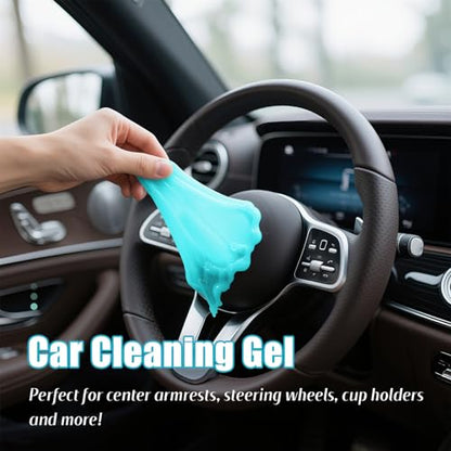 ASFSKY Car Cleaning Gel (Blue,Mint) Cleaning Putty Universal Dust Cleaning Car Interior Cleaner Keyboard Dust Remover Car Slime Gifts for Men Women Girl（1 Pack） - color: green
