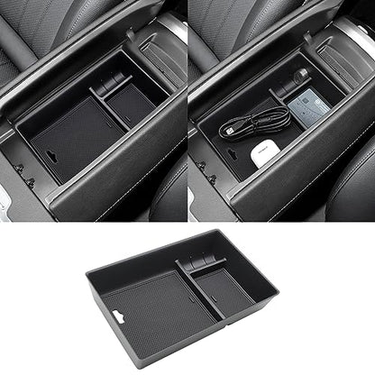 Center Console Accessory Organizer for 2023 Mercedes Benz EQE350,Armrest Storage Box Insert Tray Compatible with Mercedes Benz EQE350 EQE350+ EQE500 EQS 450+ 400 580 AMG 2023+Interior Accessory