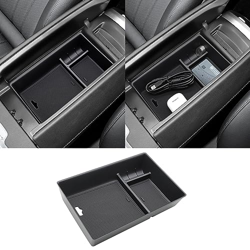 Center Console Accessory Organizer for 2023 Mercedes Benz EQE350,Armrest Storage Box Insert Tray Compatible with Mercedes Benz EQE350 EQE350+ EQE500 EQS 450+ 400 580 AMG 2023+Interior Accessory