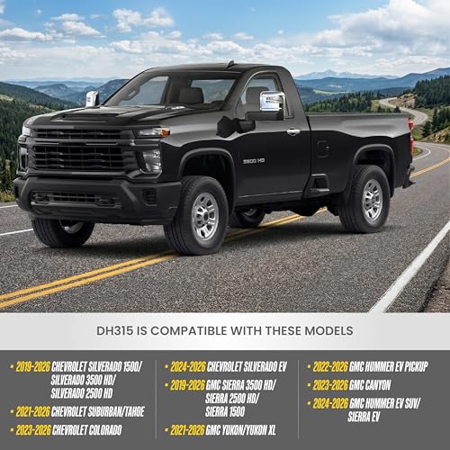 Trim Illusion Chrome Patented Door Handle Cover Overlay for 2019-2026 Chevrolet Silverado, Tahoe, Suburban & GMC Sierra, Yukon, Hummer EV | Easy No-Tool Install | US Patented