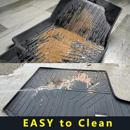 Floor Mats Fits 2019-2025 2026 Mercedes Benz Sprinter 1500/2500/3500/4500（Only Fit Cargo Van/Cab Chassis） TPE All Weather Protection Car Front Row Mats, Black mat Accessories for Sprinter - size: For 2019-2026 Benz Sprinter Front mat