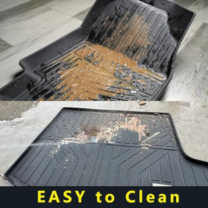 Floor Mats Fits 2019-2025 2026 Mercedes Benz Sprinter 1500/2500/3500/4500（Only Fit Cargo Van/Cab Chassis） TPE All Weather Protection Car Front Row Mats, Black mat Accessories for Sprinter - size: For 2019-2026 Benz Sprinter Front mat