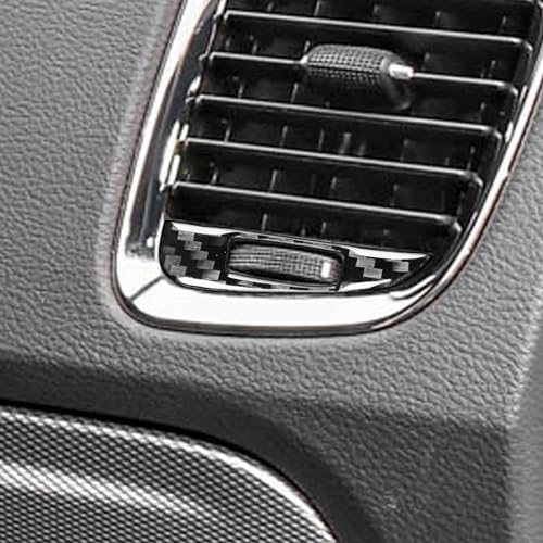 NVCNX Real Premium Carbon Fiber Accessories for Dodge Durango 2011-2020 2012 2013 2014 2015 2016 2017 2018 2019 Car Dash Air Vent Cover Interior Trim Sticker Decal 4PCs - color: 2011-2020 Dash Air Vent Trim
