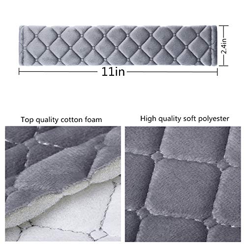 4 Pack Universal Car Seat Belt Pads, Adult Seat Belt Shoulder Strap Covers Harness Pad for Car/Bag,Soft Comfort Helps Protect You Neck Shoulder from The Seat Belt Rubbing（Gray） - color: gray