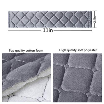 4 Pack Universal Car Seat Belt Pads, Adult Seat Belt Shoulder Strap Covers Harness Pad for Car/Bag,Soft Comfort Helps Protect You Neck Shoulder from The Seat Belt Rubbing（Gray） - color: gray