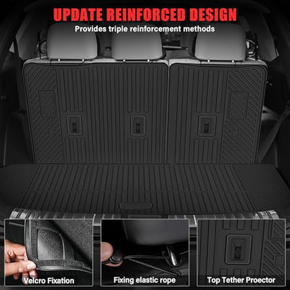 Floor Mats for 2021-2025 2026 Chevrolet/Chevy Tahoe/GMC Yukon 7 Seater with Trunk Mat All Weather TPE Rubber Cargo Liner Full Set for Chevrolet Tahoe/GMC Yukon Accessories (Not for Yukon XL) - size: For 2021-2026 Chevrolet Tahoe All Mats