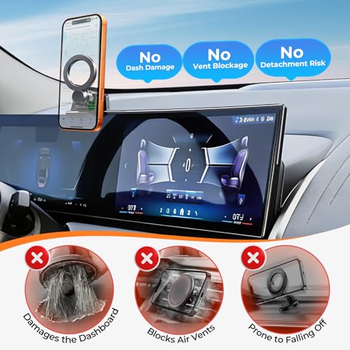 Car Phone Holder for BMW X3 2026 2025 (Only for 14.9-Inch Screen) 360° Rotation Magnetic Cell Phone Mount, Compatible with Magsafe, Does Not Affect Air Vent - style: Fit for 2025-2026 X3, 14.9-Inch