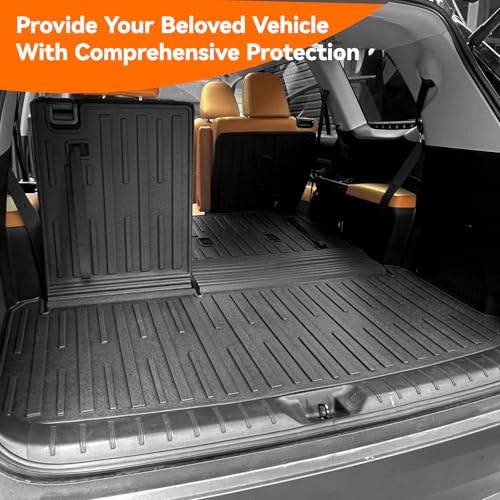 Cargo Liner for 2026 2025 2024 Grand Highlander Accessories, Cargo Mat Seat Backrest 2 in 1 Mat All-Weather TPE Back Seat Protector Trunk Mat for Grand Highlander Accessories