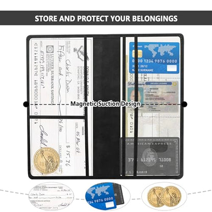 Car Registration and Insurance Holder,PU Leather Car Glove Box Organizer Car Document Holder for ID,Driver's License (Black) - color: Black