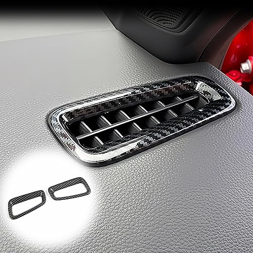 MUXEE 11th Gen Civic 2PCS Dashboard Upper Air Vent Cover Trim for Honda Civic 2022 2023 2024 2025 2026 - ABS Carbon Fiber Sport Interior Accessories - color: carbon fiber
