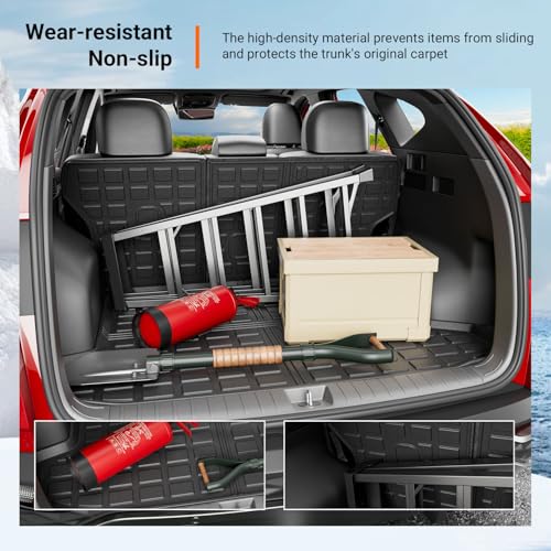 powoq Cargo Mat Compatible with 2022-2025 2026 Tucson Trunk Mat Cargo Liner TPE All Weather Protection Trunk Liner Backrest Replacement for 2022-2025 2026 Tucson Accessories (Trunk Mat+Backrest Mats) - size: Compatible With Tucson | 2022-2026