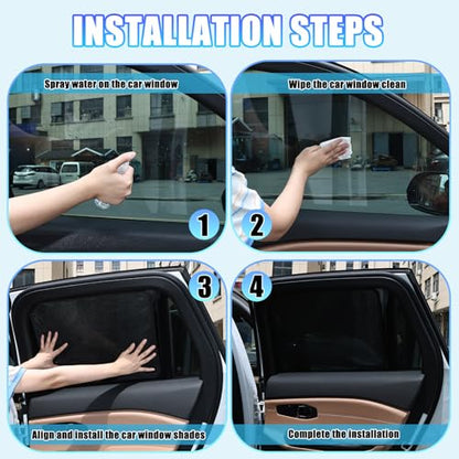 ZATOOTO Car Window Shade for Baby Window Sun Shade, 2 Pack 21"x14" Static Cling Car Window Shades | Bluish-Purple for Glare | Tile Two for Custom Coverage | Sun Shade UV Blocker for Baby - size: 2 Pack (21 x 14 in)