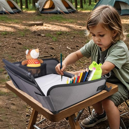 Kids Travel Tray for Car, Car Seat Tray, Grey