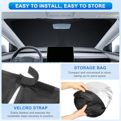 INSAUTO Custom Fit Windshield Sun Shade Accessories for Chevrolet/Chevy Silverado/GMC Sierra 2007-2013, Foldable Front Window Sunshade, UV & Heat Reflector, Keeps Interior Cool, Includes Storage Bag - size: For 2007-2013 Chevrolet Silverado/Gmc Sierra