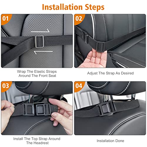 Siivton 2-in-1 Car Seat Protector & Kick Mat with iPad Holder - Kids Backseat Organizer with Touchscreen Pocket, Storage Pockets & Waterproof Cover for Child Safety and Mess-Free Rides