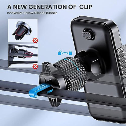 GUWEZ Phone Holder Car Mount for iPhone[Powerful Suction]Phone Mount for Car Dashboard Windshield Air Vent Universal Accessories[Thick Cases Friendly]Automobile Cell Phone Holder Fit iPhone Smartphone - style: Ven-C