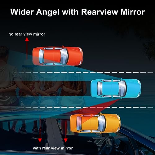 LivTee Blind Spot Mirror, Adjustable Mounted Blindspot Mirror HD Glass Wide Angle View, Side Rearview Mirror Universal, Black - size: Wide Angle