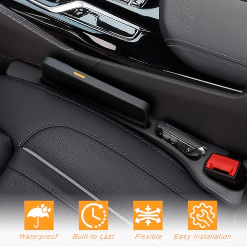 Car Seat Gap Filler Organizer 2 Pack, Car Gap Filler with Storage Slot Between Seat and Console, Universal Anti-Drop Organizer for Auto SUV Truck Accessories, Black - size: 2 PCS #1