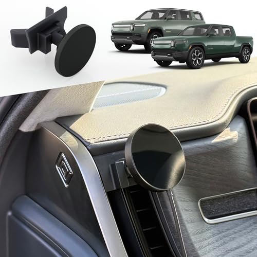 TWRAPS Dashboard Phone Holder for Rivian R1S & R1T, Compatible with iPhone and Android Cases, No Glue or Screws Anchors on Dash AC Vents, R1 2021-2026 SUV & Truck Accessories (Magnetic Mount) - size: Magnetic Mount