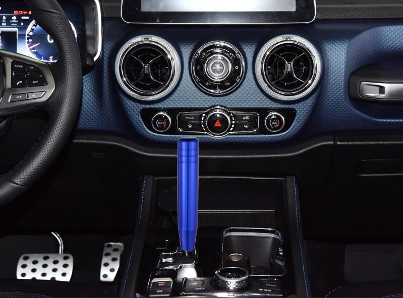 Abfer Tall Shift Knob Car Long Shifting Head Replace Weighted Gear Stick Shifter Knob Extension Fit Most Manual Automatic Transmission Vehicle, Blue - color: Blue