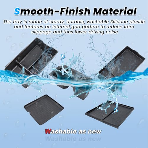 5PCS Center Console Organizer Tray and Wireless Charging Mat Compatible with 2026 Toyota RAV4 Armrest Bottom Tray Cup Holder Center Console Silicone Pad Interior Accessories(Not for Limited) - style: 5 PCS Center Console Tray