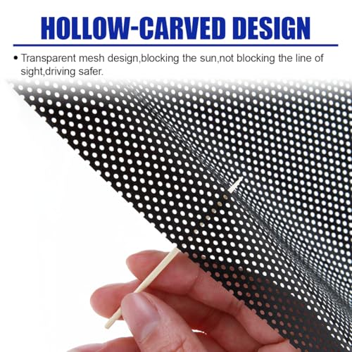 4PCS Car Side Window Sunshade - Reusable Washable Static Cling Film Car Window Shade Sticker Block UV Rays & Heat Glare - Vehicle Window Film Shade Privacy Protector for Most Cars (Black)