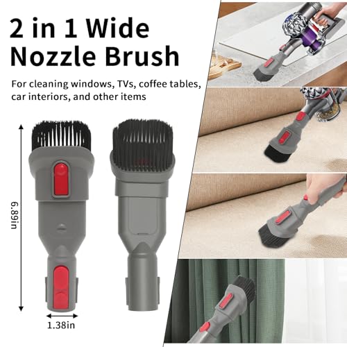 6 Replacement Attachment Kit for Dyson V15/V15s/V9/V8/V11/V12/V10/V7/Gen5 Cordless Vacuums Cleaner | Quick Release Spare Part for Home and Car Cleaning | Accessory Tool Set with Extension Hose
