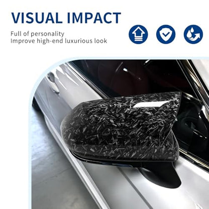 Side Mirror Cover Compatible with Toyota (Camry 2018-2025, Ox Horn Style-Forged Carbon Fiber Pattern) - size: Ox Horn Style-Forged Carbon Fiber Pattern