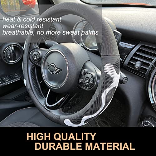 PINCTROT Comfy Grip Steering Wheel Cover, Anti-Slip Design, Universal 14.5-15 Inch(Silicone White) - color: 5.White, size: Medium(Standard) Size[14 1/2''-15'']