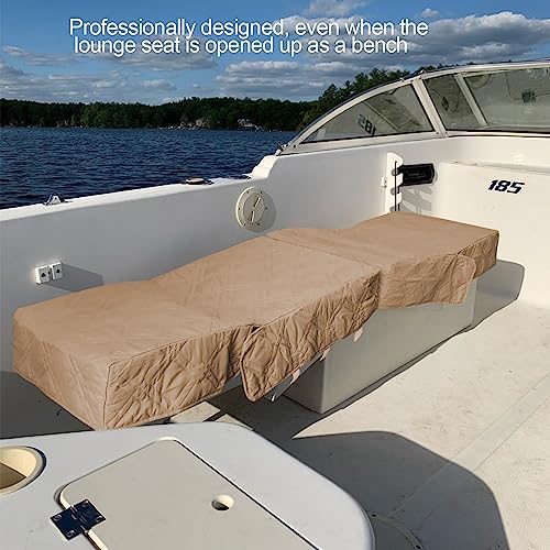 Back to Back Boat Seat Covers， Replacement Boat Lounge Seat Covers, Soft Microfiber Fabric, 100% Waterproof Boat Covers for Damaged Seats (2 Sets Gray Brown) - color: 2 Sets Brown