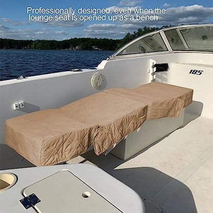 Back to Back Boat Seat Covers， Replacement Boat Lounge Seat Covers, Soft Microfiber Fabric, 100% Waterproof Boat Covers for Damaged Seats (2 Sets Gray Brown) - color: 2 Sets Brown