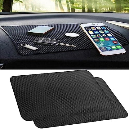2pack Sticky Anti-Slip mat, Non-Slip Rubber mat, Universal Non-Slip car Dashboard Sticky mat for Mobile Phones Sunglasses Keys fits with Cargo Liners(Black/Grid Pattern27*15cm) - color: HF202