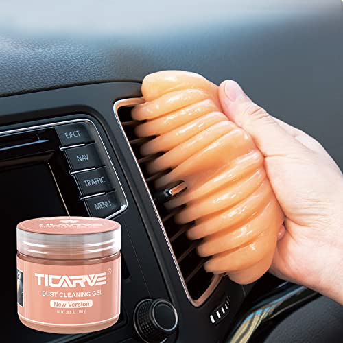 TICARVE Cleaning Gel for Car Detail Putty Car Vent Cleaner Putty Gel Detail Auto Tools Car Interior Cleaner Cleaning Mud for Car and Keyboard Cleaner Slime 2024 Upgrade - size: Orange 1Boxed