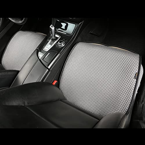 Auto Newer Breathable Universal Four Seasons Car Seat Covers, Luxury Include Front Car Seat Protector and RearCar Seat Cushion,Compatible with 95% Vehicles， Fit for Cars Truck SUV (Grey,3PCS) - color: Grey-3PCS