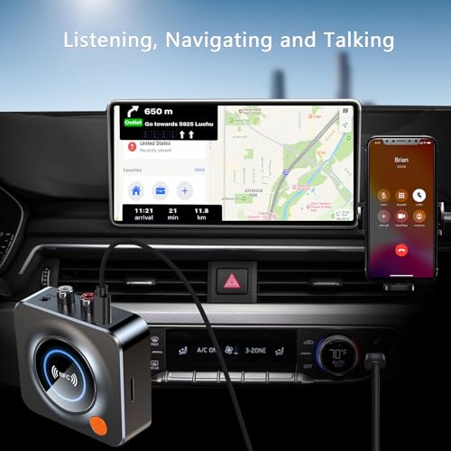 Bluetooth Receiver for Home Stereo, NFC Quick Pair,3.5mm AUX/RCA,TF Card Slot,Wireless Bluetooth Audio Adapter Low Latency for Home Music Streaming Stereo System