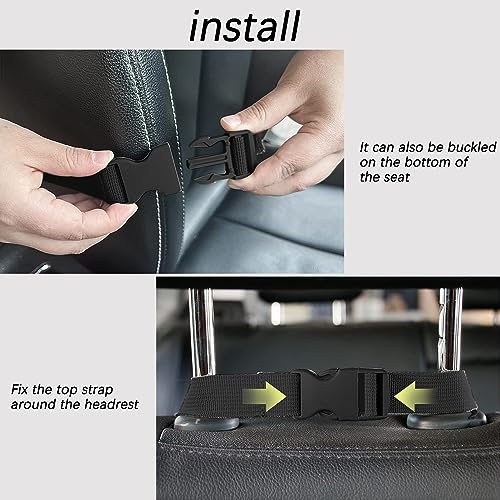 Car Seat Back Gun Rack, 2 Pack Automotive Truck Racks for Hunting Gear, Seat Back Gun Sling Holder with Storage Pockets for Truck SUV - color: Style 2