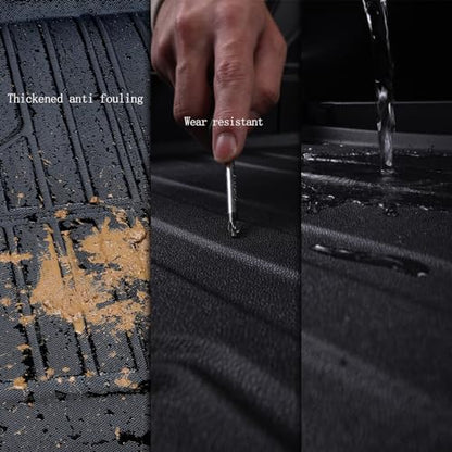 Floor Liners & Cargo Liners & Backrest Mat for 2025 KIA Carnival Hybrid 8 Seats（Not Fit Pure Fuel）-(NOT fit Prestige Models),TPE All Weather Protection Car - size: 2025 Carnival Hybrid Full Mats
