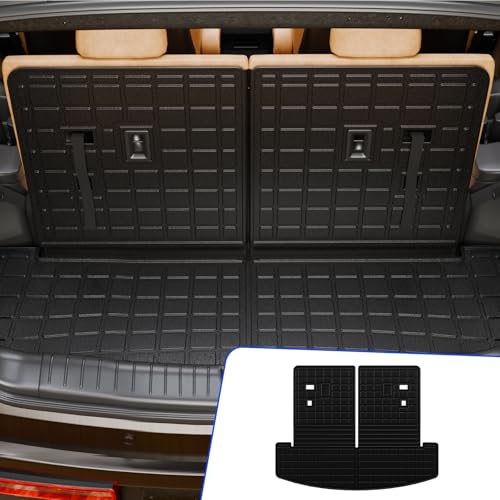 Rongtaod Cargo Mat Compatible with 2024 2025 2026 Hyundai Santa Fe Trunk Mat Cargo Mat Cargo Liner All Weather Santa Fe Accessories (Trunk Mat with Backrest Mat) - color: Trunk Mat with Backrest Mats