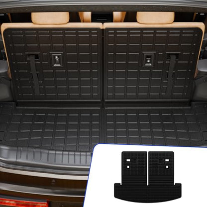 Rongtaod Cargo Mat Compatible with 2024 2025 2026 Hyundai Santa Fe Trunk Mat Cargo Mat Cargo Liner All Weather Santa Fe Accessories (Trunk Mat with Backrest Mat) - color: Trunk Mat with Backrest Mats