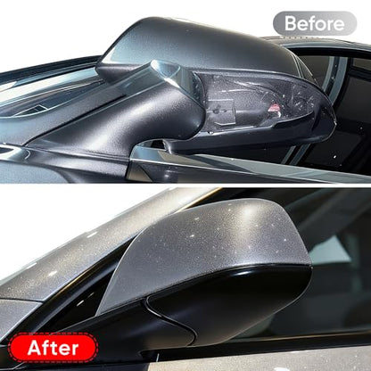 Tesla Model Y Mirror Bottom Cover, Left Driver Side Lower Rearview Mirror Trim Housing Cap Replacement for 2018-2025 Tesla Model Y Accessories, Black - size: Left